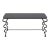 COFFEE TABLE BASE ONLY. Chic, contemporary hand-forged 'Serpentine' coffee table by ODYSSEY gallery. Black wrought iron...