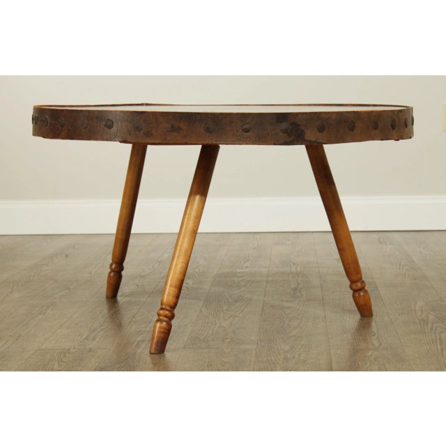 Early 19th Century Antique Pine Fireplace Bellows Top Coffee Table For Sale - Image 5 of 12