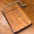 Late 20th Century 1970's Danish Modern Good Wood Solid Teak & Brass Cheese Cutting Board For Sale - Image 5 of 7