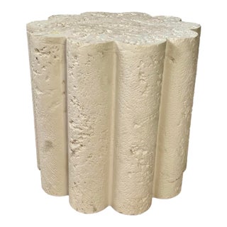 1980s Organic Modern Sculptural Plaster Side Table in John Dickinson Style For Sale