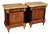 20th-Century Italian Bedside Tables with Marble Top, 1980s, Set of 2 For Sale
