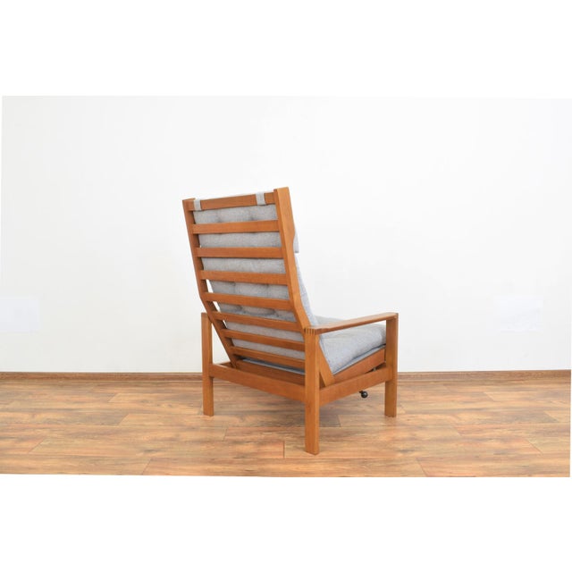 Wood Mid-Century Danish Oak Armchair by Leif Alring for Madsen & Schubell, 1960s For Sale - Image 7 of 15