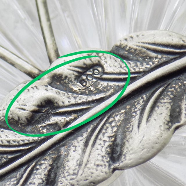 Vintage Italian Handmade Genuine Silver & Premium 24% Lead Crystal Ear Corn Jewelry Box For Sale - Image 13 of 15