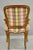 Vintage French Country Louis XV Style Plaid Arm Chair by Simon Loscertales Bona For Sale - Image 9 of 12