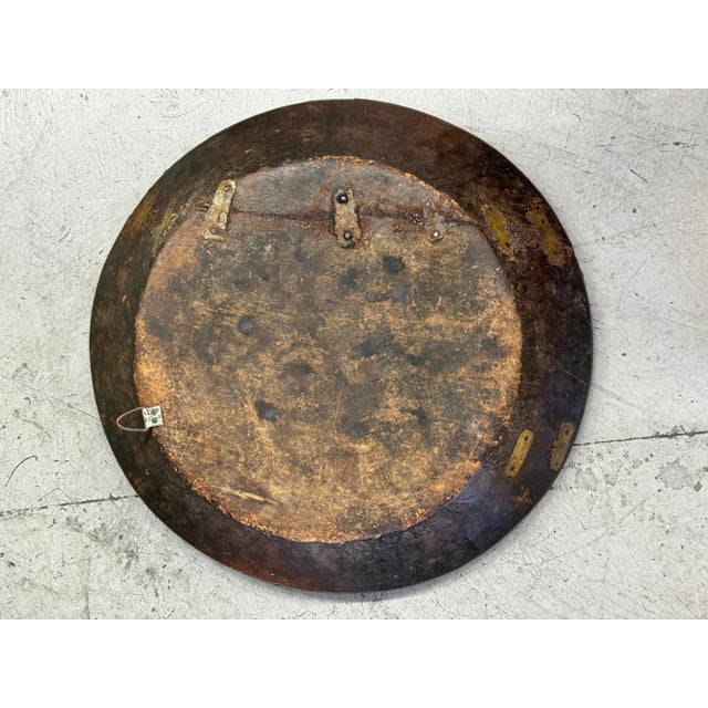 North African Brass Copper Wood Tuareg Large Charger For Sale In Palm Springs - Image 6 of 12
