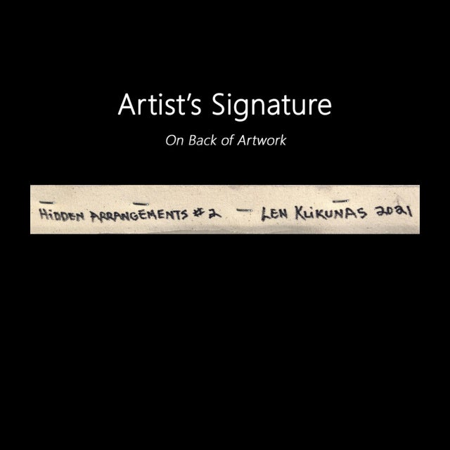 ''Hidden Arrangements #2'' Contemporary Minimalist Mixed-Media Painting by Len Klikunas For Sale - Image 9 of 9