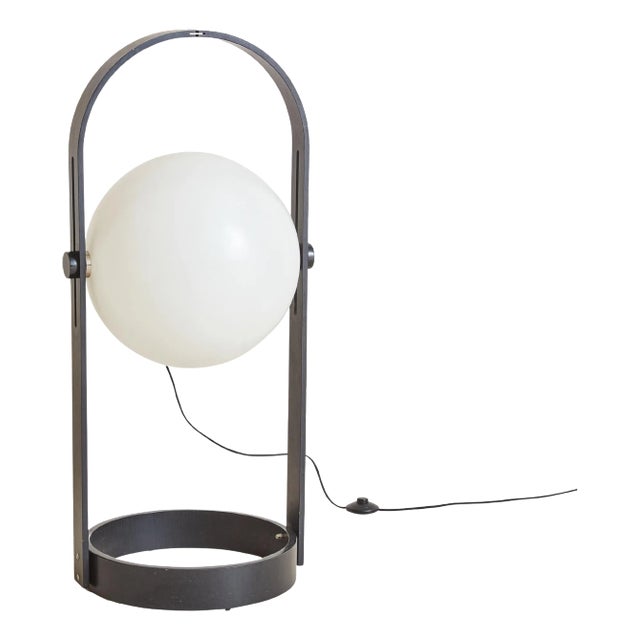 Large Acrylic Globe Floor Lamp Attributed to Temde Leuchten, Switzerland 1960s For Sale