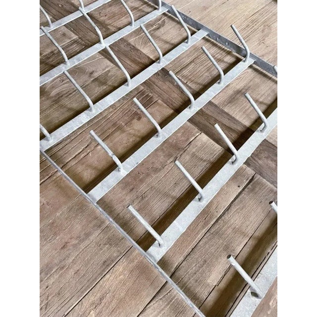 French Antique French Zinc Bottle Rack For Sale - Image 3 of 10