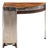 Leon Rosen for Pace Mezzaluna Mid Century Steel and Rosewood Side End Table For Sale