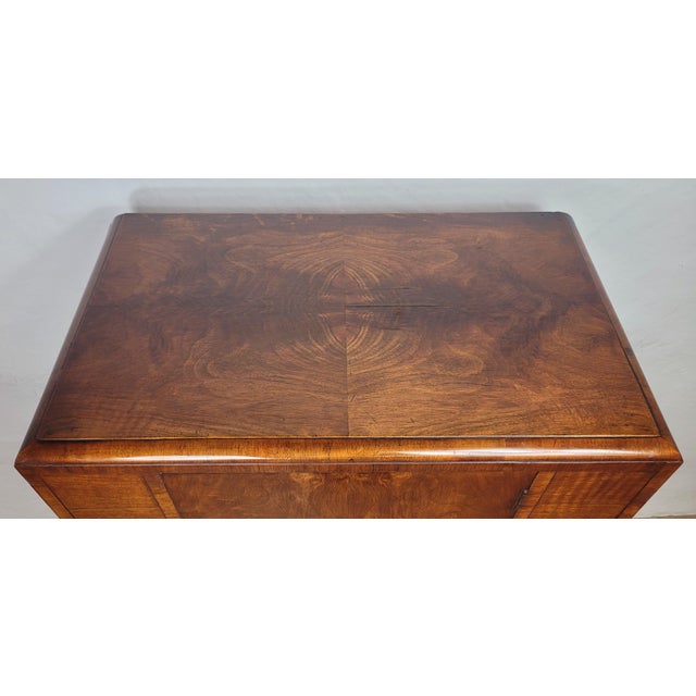 Mid-Century Art Deco Style Walnut Tall Boy, 1950s For Sale - Image 6 of 18