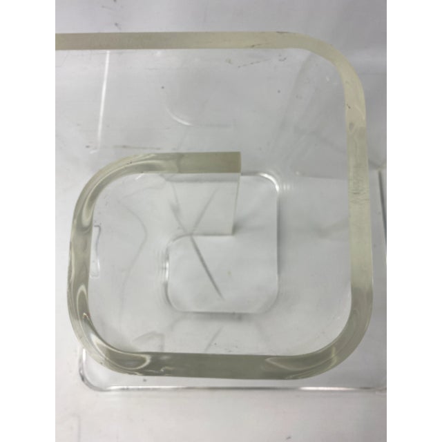 Mid-Century Modern Mid-Century Thick Lucite Snail Coffee Table Base For Sale - Image 3 of 13