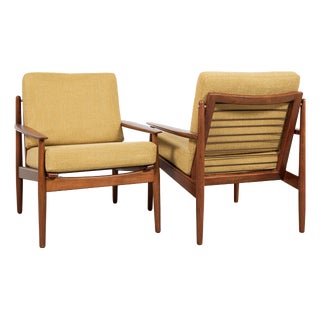 Midcentury Danish Easy Chairs in Teak attributed to Arne Vodder for Glostrup 1960s For Sale