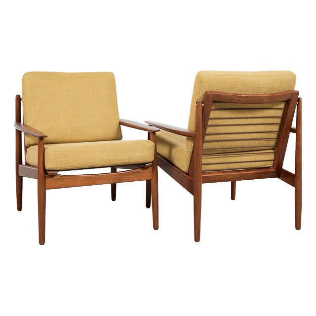 Midcentury Danish Easy Chairs in Teak attributed to Arne Vodder for Glostrup 1960s For Sale