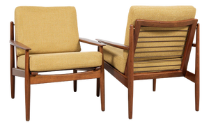 Midcentury Danish Easy Chairs in Teak attributed to Arne Vodder for Glostrup 1960s