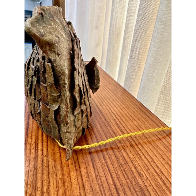 This petite and charming hand made earthenware fish design lamp has TONS of character and beautiful coloring.