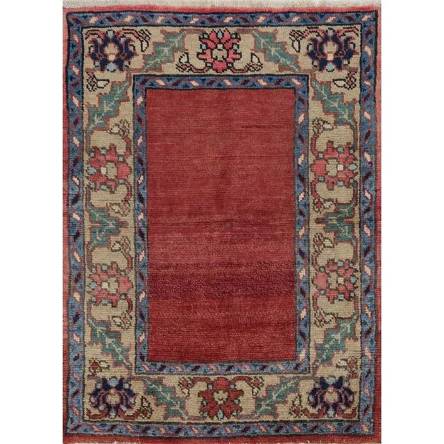 Red 1970s Vintage Persian Heriz Area Rug – 2'11" X 3'10" For Sale - Image 8 of 8