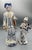 Italian Vintage Italian Blue & White Porcelain Musical Figurines With Gold Accents, Pair For Sale - Image 3 of 8