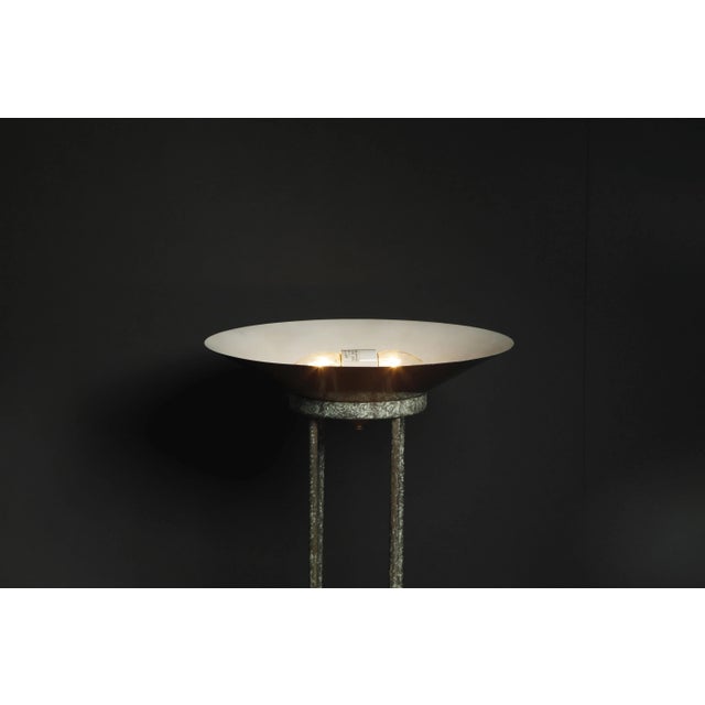 Post-Modern Copper Floor Lamps by Jim Bindman for Rainbow Lamp, 1980s, Signed - A Pair For Sale - Image 10 of 12