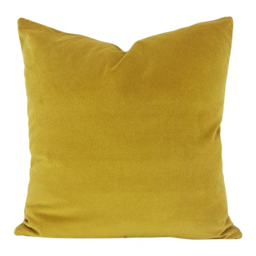 Saffron Yellow Velvet Pillow Cover Chairish