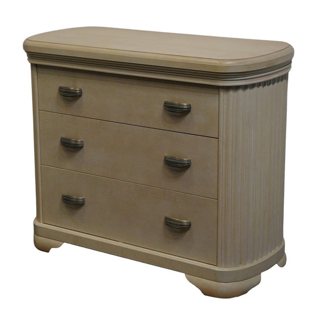 Contemporary Late 20th Century Century Furniture Cashmere Collection Contemporary Coastal Pickled Wood 43" Low Chest For Sale - Image 3 of 11