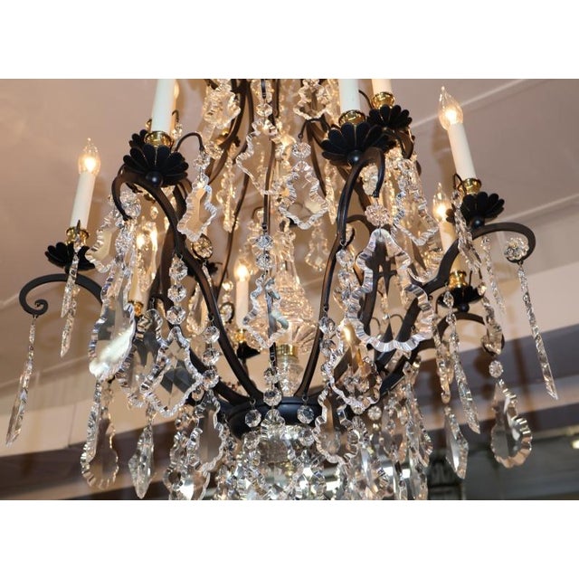 French Schonbek Versailles 2782 16 Light Monumental Crystal Chandelier For Sale - Image 3 of 18