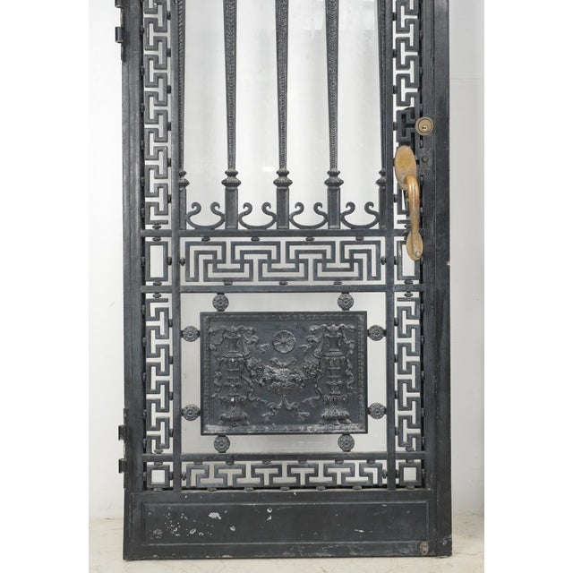 French Antique French Wrought Iron Entry Doors 64.5 X 104 In. For Sale - Image 3 of 11