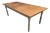 Vintage Farmhouse Dining Table With Turned Legs and Solid Pine Top For Sale