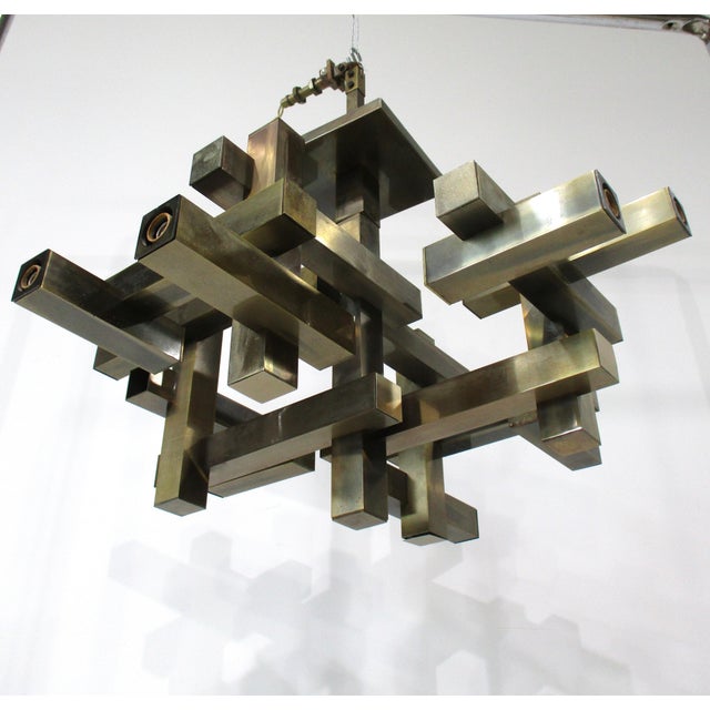 70's Gaetano Sciolari Cityscape Chandelier Italy For Sale In Cincinnati - Image 6 of 14