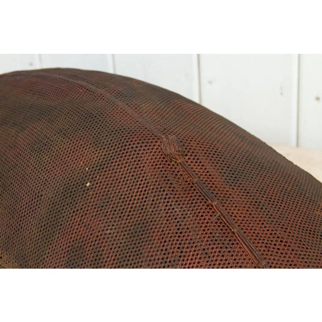 Brown Authentic Finely Woven Rain Shield From Nagaland For Sale - Image 8 of 12