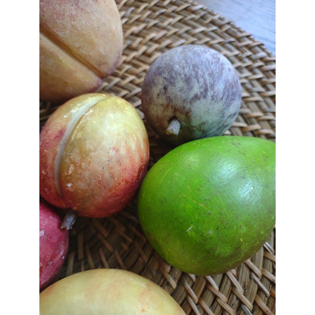 1960s 1960s Lot of 10 Vintage Italian Alabaster Stone Fruit - Set of 10 For Sale - Image 5 of 9