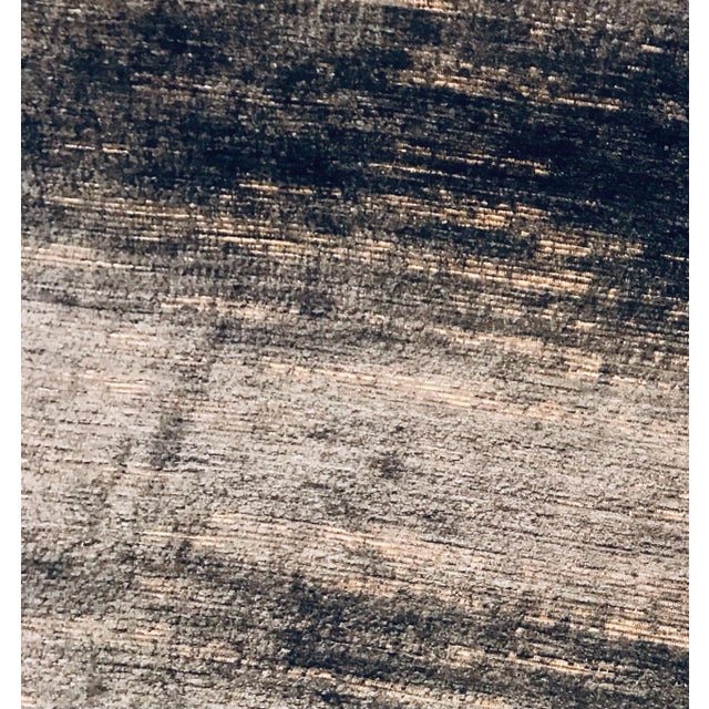 Clarke & Clarke for Stinson Fabrics Modern Gray Montana Soft Charcoal Burnout Designer Fabric - 6 Yards For Sale