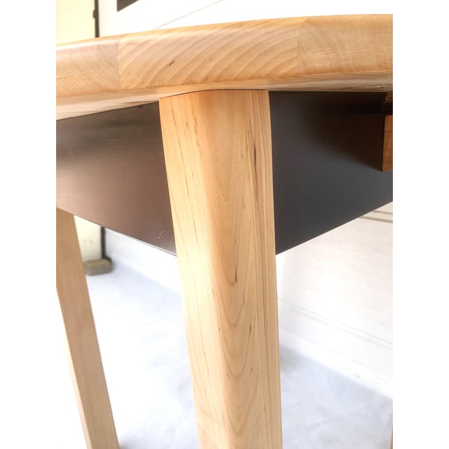 Small Round-Oval Extendable Table in Hardwood, 1970s For Sale - Image 15 of 18