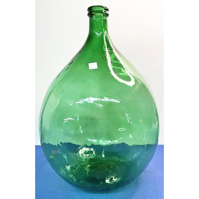 French Country Large Antique Demijohn Carboy Hand Blown Bottle For Sale - Image 3 of 6