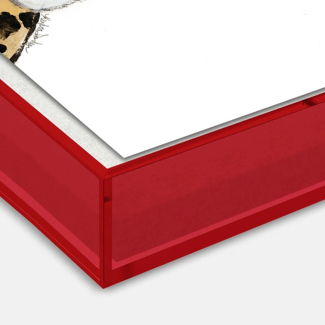 DESCRIPTION: Glam Cheetah by Kendra Dandy in Red Acrylic Shadowbox, XS Art Print SPECIFICATIONS: Type: Acrylic Shadowbox....