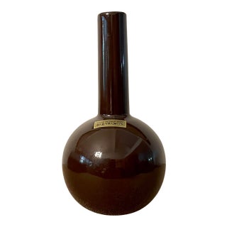 1970s Italian Brown Ceramic Bud Vase for Bretano’s For Sale