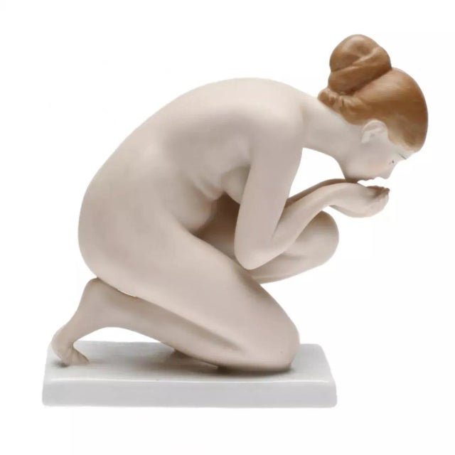 Ceramic Girl Drinking Water Figure from Rosenthal For Sale - Image 7 of 7