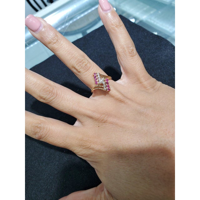 ♥ Product Summary ♥ Main Stone: Ruby & Diamonds Band Material: 14k Yellow Gold Stone Cut: Round