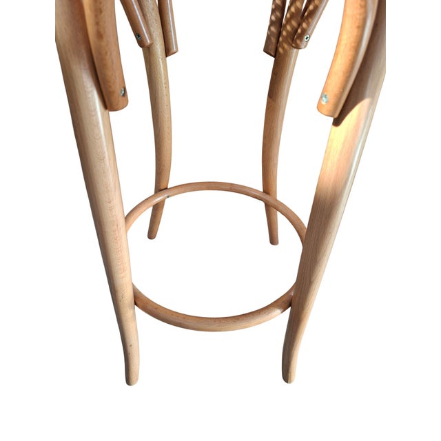 Stools in Bentwood and Vienna Straw in the style of Thonet, 1970s, Set of 5 For Sale - Image 11 of 14
