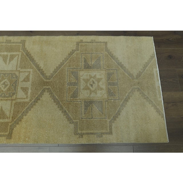 Textile 1970s Vintage Turkish Handmade Wool & Cotton Orange Runner Rug For Sale - Image 7 of 11