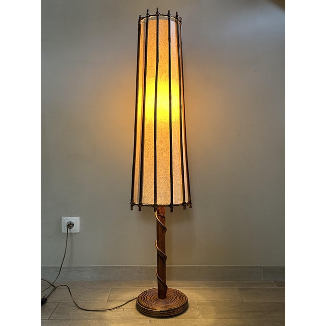 Vintage Rattan Floor Lamp, 1960s For Sale - Image 15 of 18