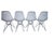 Eames Knoll Eiffel Tower Base Molded White Chairs - Set of 4 For Sale In Boston - Image 6 of 18