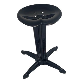 Vintage Industrial Lotus Stool with Tractor Seat by Yasu Sasamoto for Dulton For Sale