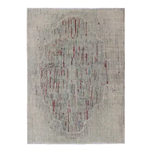 Modern Hand Knotted Afghan Rug With Abstract Pattern