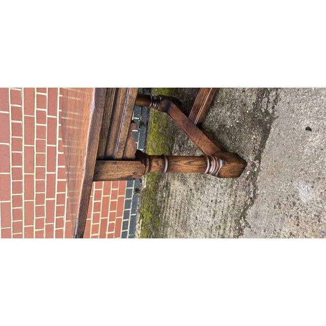Superb quality three plank oak dining table, turned legs with H stretcher, superb colour and condition. 8ft length 3ft...