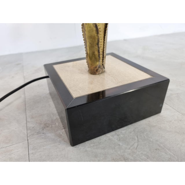 Vintage Palm Table Lamp from House Jansen, 1970s For Sale - Image 9 of 13