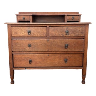 Vintage English Oak Chest of Drawers, 1930s For Sale