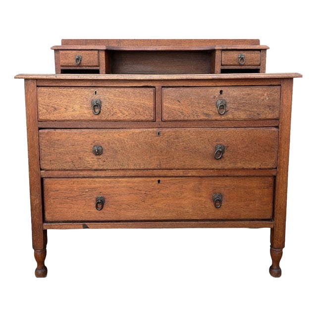 Vintage English Oak Chest of Drawers, 1930s For Sale