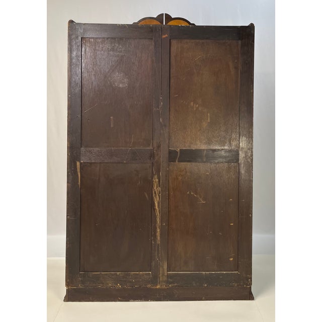 Mid 20th Century English Art Deco Book-Matched Burl Walnut Wardrobe For Sale - Image 6 of 13