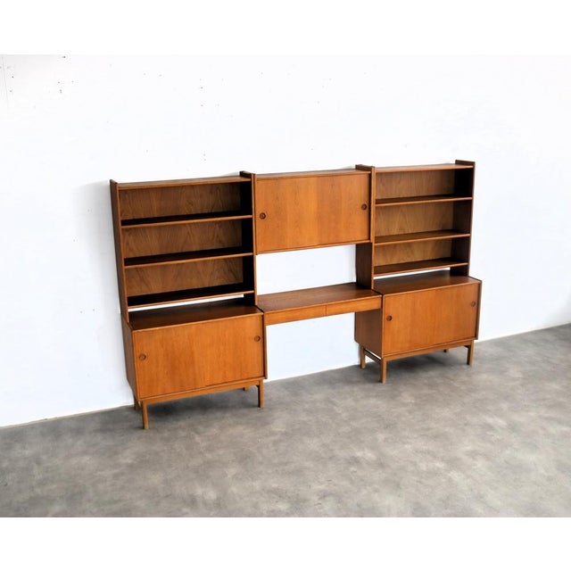 Brown Vintage Bookcase, Sweden, 1960s For Sale - Image 8 of 10
