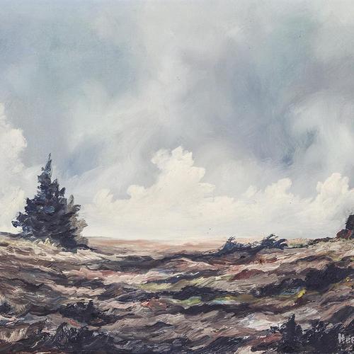 Liege School Artist, Landscape Composition, 1930s, Oil Painting on Canvas, Framed For Sale - Image 6 of 9